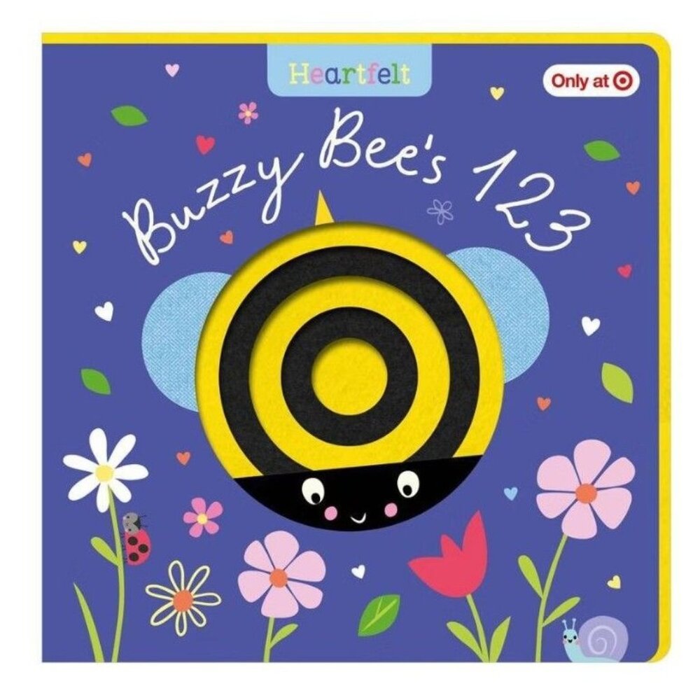 Heartfelt Buzzy Bee's 123 - by Katherine Walker (Board Book)